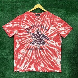Budweiser King of Beers Tie-Dye T-Shirt Size Extra Large